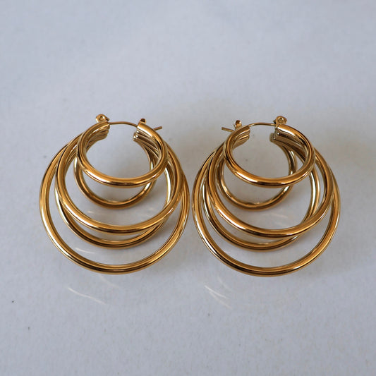 Penta Hoop Earrings