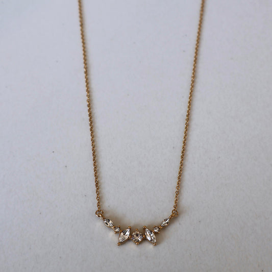 Crystal Oblique Necklace